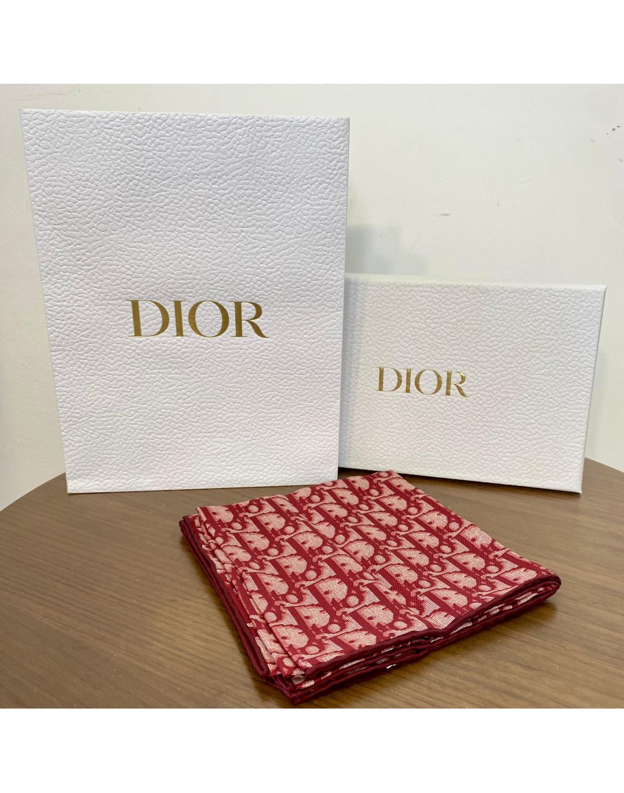 希少Chiristian Dior デニムプリント シルク100% スカート12 DIOR | ミディスカート ウール & シルク
